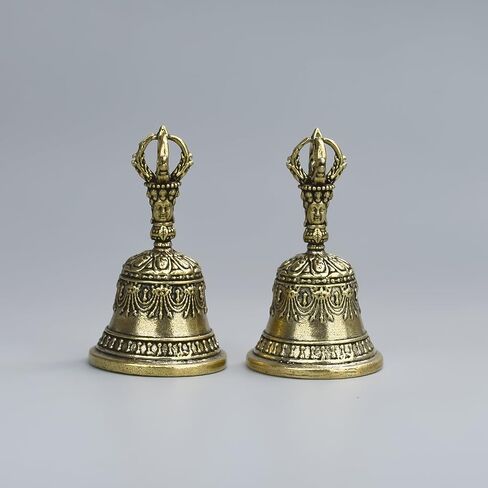 Bronze Hand Bell with Clapper Handle, Vintage Handheld Bell for Weddings, Church, School, Meditation & Festive Events in Kuwait