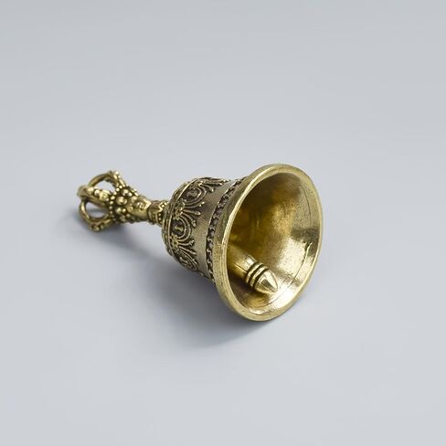 Bronze Hand Bell with Clapper Handle, Vintage Handheld Bell for Weddings, Church, School, Meditation & Festive Events in Kuwait