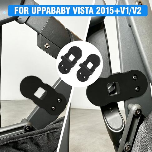 Replacement Closing Latch for UppaBaby Vista V1 & V2 2015+,Secures Stroller in Closed Position,Hinge Latch Compatible with UpperBaby Vista V1 & V2 Strollers,（Black） 2-Pack Includes 4 Screws in Kuwait