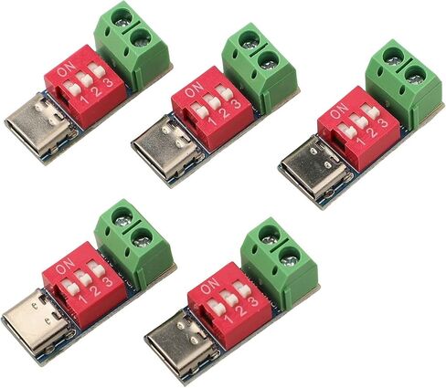 5PCS USB-C PD Trigger Board Module, 100W Fast Charge Decoy Board with Dip Switch Voltage Adjustment, for Power Delivery Application in Kuwait