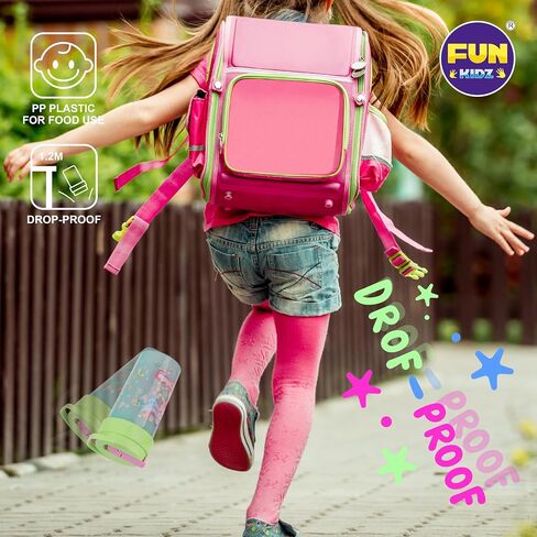 3 Packs Girl Designs 17oz Kids Water Bottle, Total My Style Spout Cover and Carry Handle Designed Lid Leak Proof BPA Free for Girls Ages 3+ Dishwasher Safe for Sports School Travel with Silicone Straw in Kuwait