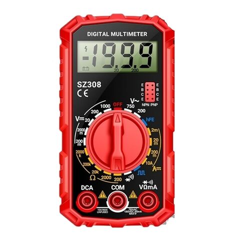 SZ308 Digital Multimeter AC DC Current Voltage Resistance Tester with LCD Backlight Wave Test Tools(SZ308 Black) in Kuwait