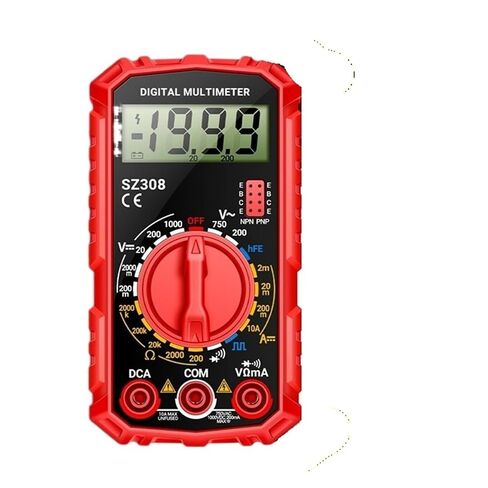 أداة اختبار المقاومة الحالية للجهد المتعدد SZ308 عدد 1999 مقياس رقمي متعدد الوظائف AC/DC (SZ308 أسود) in Kuwait
