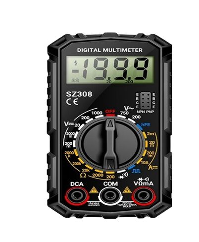 AC56-SZ308 مقياس رقمي متعدد لمقاومة الجهد الكهربائي، مقياس تيار متردد/تيار مستمر، اختبار موجة الإضاءة الخلفية LCD للكهربائي (أحمر) in Kuwait
