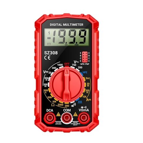 SZ308 Digital Multimeter Wave Digital Tester 1999 Counts Multimeter AC/DC DC Current(Black) in Kuwait