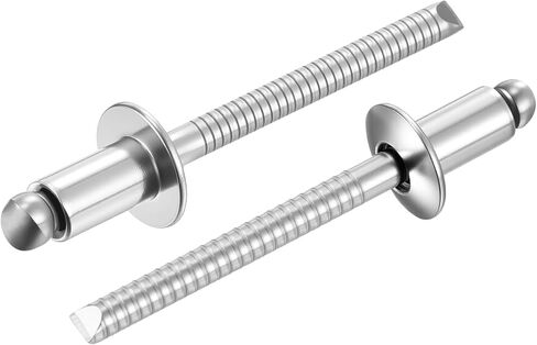 304 Stainless Steel Open End Blind Rivets Dome Head Rivet 3/16" x 5/16", Silver Finish - 100PCS Heavy Duty Fasteners for Automotive, Marine, RV, HVAC, Furniture in Kuwait