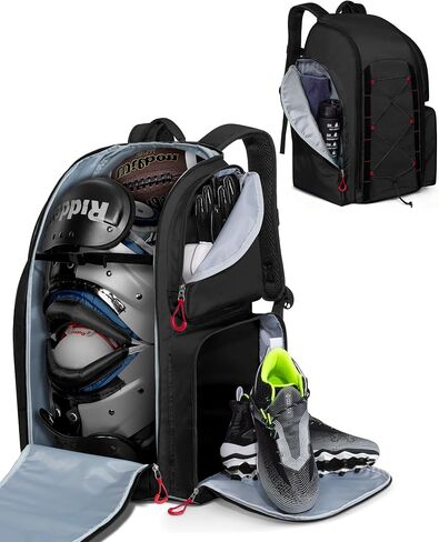 Smasrob Football Bag with Separate Shoe Compartment, Insulated Pocket and Fence Hooks, Football Backpack for Youth and Adult in Kuwait