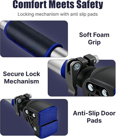 Pull Up Bar for Doorway Chin Up Bar, No Screws Door Frame Width Locking Adjustable 72-97cm (28-38 in) Body Fitness Training Equipment, Strength Training Pull-up Bars for Home Gym, Max Load 440lb in Kuwait