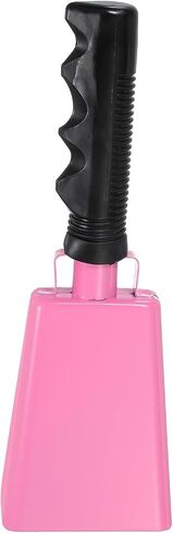 PATIKIL 9inch Cow Bells for Football Games, Cowbells for Sporting Events Bulk Loud Noise Makers Metal Cow Bell with Handle for Cheering Competition Marathon Wedding DIY Paint, Pink in Saudi Arabia
