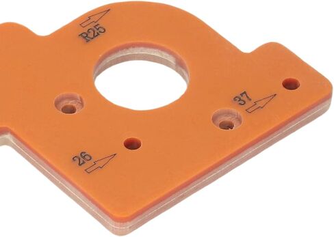 AUNMAS Embedded Handle Slotting Template Arc Woodworking Grooving Auxiliary Tool with 3 Slotting Sizes and Fixed Hole Spacing for Wardrobe Cabinet Handle Installation in Kuwait