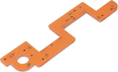 AUNMAS Embedded Handle Slotting Template Arc Woodworking Grooving Auxiliary Tool with 3 Slotting Sizes and Fixed Hole Spacing for Wardrobe Cabinet Handle Installation in Kuwait
