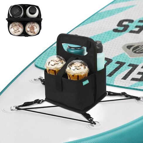 Paddle Board Cooler Paddle Board and Kayak Drink Cup Holder Reusable Insulated Coffee Cup Carrier, 2-in-1 Drink & Phone Holder Essential SUP Accessories for Paddleboarding in Saudi Arabia