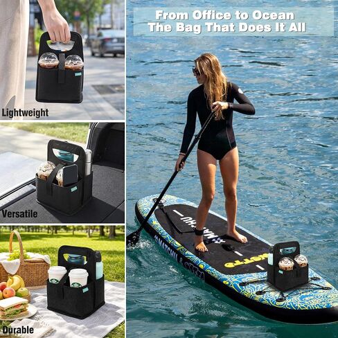 Paddle Board Cooler Paddle Board and Kayak Drink Cup Holder Reusable Insulated Coffee Cup Carrier, 2-in-1 Drink & Phone Holder Essential SUP Accessories for Paddleboarding in Saudi Arabia