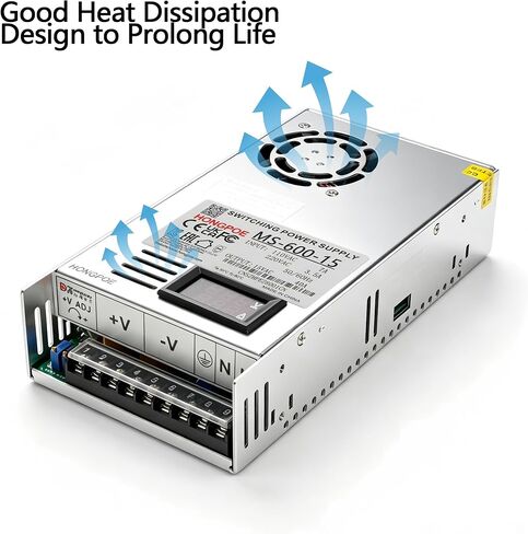 600 واط 0-15V40A تيار مستمر تحويل التيار الكهربائي، محول صناعي PSU AC 110 فولت/220 فولت إلى تيار مستمر 0-15 فولت محول محول لشرائط ضوء LED، كاميرات CCTV in Kuwait