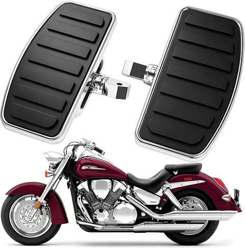 Adjustable Motorcycle Floorboards, Universal Driver & Passenger Foot Pegs Footboard Accessories Compatible with Honda VTX1300/1800 Shadow 1100 Yamaha V Star 650 Suzuki C50 Kawasaki in Saudi Arabia