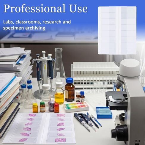 Sabary 10 Pack Microscope Slide Holder Pages for 3 Ring Binder, Holds 160 Standard 25 x 75 mm Glass Slides, Clear Slide Storage Sheets for Lab, School, Research, Specimen Collection Organizer in Kuwait