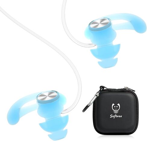 Ear Plugs for Swimming with String, Blocks Water Out Lets Sound in, Custom-fit Swimmer Earplugs - Waterproof Ear Protection for Surfing, Swim, Kiteboarding, Showering, Other Water Activities in Kuwait