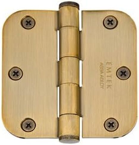 Emtek 96233 3.5" x 3.5" نحاس صلب 5/8" زاوية نصف قطرها حامل نقر عادي، فرنسي عتيق in Kuwait