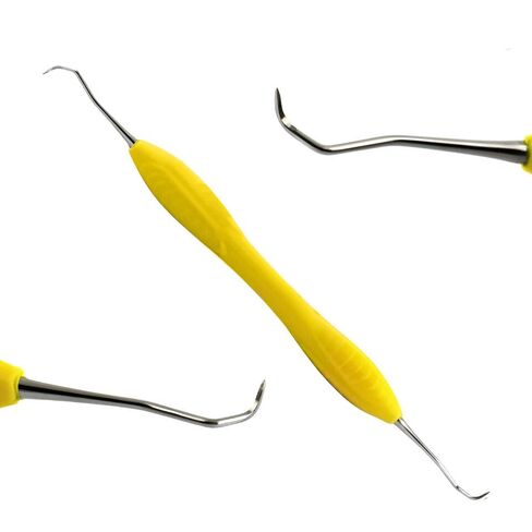 Dental Scaler Anterior Posterior Sickle Scaler 204S Silicone Handle Teeth Checking Hand Tool in Saudi Arabia