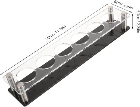 Toyvian Acrylic Shot Glass Holder Tray, 6 Slots Heavy Duty Shot Glasses Server Rack Carrier for Bar Home Gathering Party Festival Nightclub in Kuwait