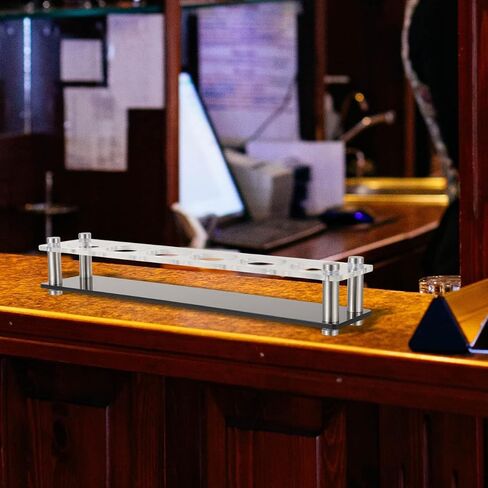 Toyvian Acrylic Shot Glass Holder Tray, 6 Slots Heavy Duty Shot Glasses Server Rack Carrier for Bar Home Gathering Party Festival Nightclub in Kuwait