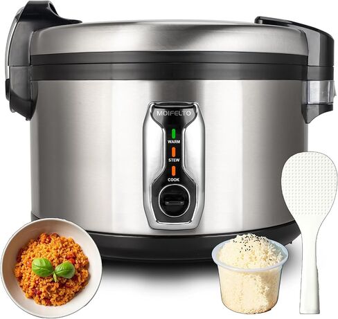 16L Commercial rice cooker 90 cups cooked Large Stainless Steel rice Commercial for 65-75 people 1550W Electiric Rice Warmer, with One-Touch Operation | Auto Keep Warm| Non-Stick Inner Pot in Kuwait
