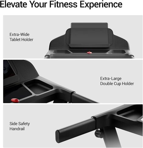 16% Treadmills for Home with Handle, 3 in 1 Portable Treadmill with Incline, Foldable Treadmill with Three Screen, 12 Preset Programs, 400LBS in Kuwait