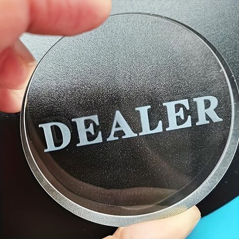 [3pcs ] Crystal Poker Dealer Button, Dealer, Big Blind, Small Blind, Round Dealer Button for Poker Card, Ceramic Large and Small Blindness Blind, Can be Reused in Kuwait