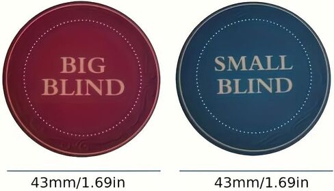[3pcs ] Crystal Poker Dealer Button, Dealer, Big Blind, Small Blind, Round Dealer Button for Poker Card, Ceramic Large and Small Blindness Blind, Can be Reused in Kuwait