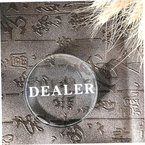 [3pcs ] Crystal Poker Dealer Button, Dealer, Big Blind, Small Blind, Round Dealer Button for Poker Card, Ceramic Large and Small Blindness Blind, Can be Reused in Kuwait