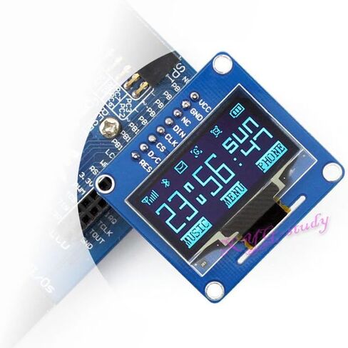 1.3 بوصة OLED (B) SH1106 128*64 SPI I2C واجهة وحدة عرض زرقاء عمودية مستقيمة @ XYG in Kuwait
