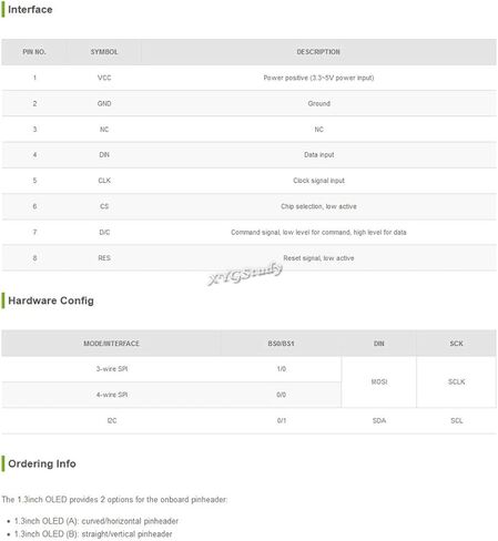 1.3 بوصة OLED (B) SH1106 128*64 SPI I2C واجهة وحدة عرض زرقاء عمودية مستقيمة @ XYG in Kuwait