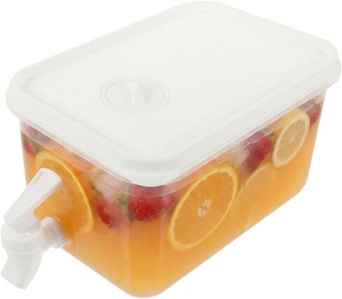 Alipis Drink Dispenser with Spigot Household Beverage Dispenser for Fridge 0.92 Gallon Plastic Drink for Parties Heat Resistant Water Jug for Lemonade Juice Iced Tea in Kuwait