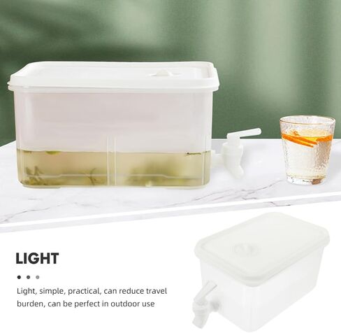 Alipis Drink Dispenser with Spigot Household Beverage Dispenser for Fridge 0.92 Gallon Plastic Drink for Parties Heat Resistant Water Jug for Lemonade Juice Iced Tea in Kuwait