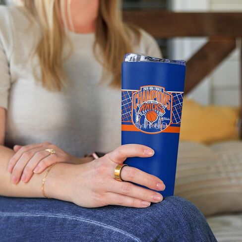 شعار العلامات التجارية New York Knicks NBA Finals Champs 20 أونصة من الفولاذ المقاوم للصدأ بهلوان - شعار NBA Finals Champs الرسمي، لون الفريق، 20 أونصة سائلة in Kuwait