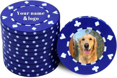 30-500 PCS Casino Grade Personalized Casino Chips for Poker Games 11 Grams Custom Clay Poker Chips with Logo or Design 40MM Customized Metal Poker Chips Bulk Custom Golf Ball Makers Chips(A) in Kuwait