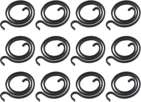 2.5 Return Hook End Door Handle Torsion Spring Replacement, 0.79" ID & 1.2" OD, Flat Coil Spiral Spring for Flylock & Lever Handles, Internal Lock Repair, 12Pcs Black in Kuwait