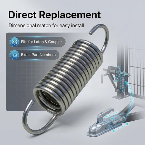 4 Pack 274-1-SS Stainless Steel Ratchet Dog/Pawl Spring for Hose/Cable Reel | 4 Pcs 274-1-SS Replacement Dog Springs, Torsion Pawl Spring, Fits for Mechanical Latch, Coupler, Winch & Clutch Assembly in Kuwait