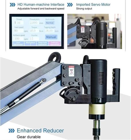 M3-M16-Electric-Tapping-Machine-0-375Rpm/Min-Electric-Tapper-Machine-Tapping-Arm-8Pcs-Standard-Collets-Universal-Type-Flexible-Arm-Nut-Tapping-Machine in Kuwait