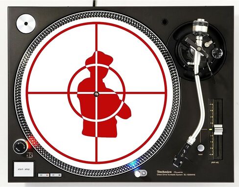 DJ قناص نطاق لوحة الصفر الحمراء 1200 الفينيل تذكارات 12 "بوصة زلة حصيرة القرص الدوار Slipmat DJ طبق الوسادة x1 in Kuwait