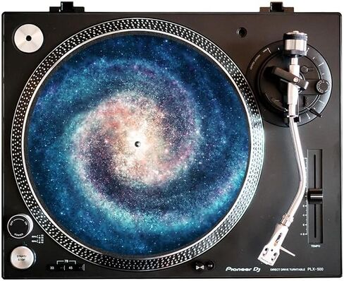Spinning Galaxy - Graphic Turntable Slip Mat - 11.75" Platter Slipmat for 12" Vinyl Record Players - Improves Sound Support - 1/8" Thick Record Player Mat in Kuwait