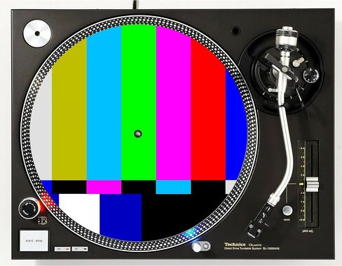 DJ Off Air #1 TV Test Pattern Scratch Pad 1200 Vinyl Memorabilia 12" inch Slip Mat Turntable Slipmat DJ Platter Pad x1 in Kuwait