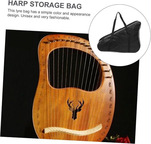 Padded Oxford Cloth Harp Storage Bag for 19 String Lyre Thickened Carrying Case Shoulder Strap Sturdy and Convenient Music Instrument Bag in Kuwait