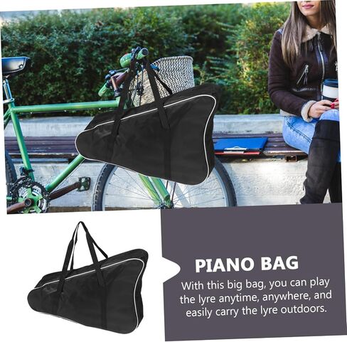 Padded Oxford Cloth Harp Storage Bag for 19 String Lyre Thickened Carrying Case Shoulder Strap Sturdy and Convenient Music Instrument Bag in Kuwait