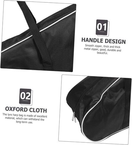 Padded Oxford Cloth Harp Storage Bag for 19 String Lyre Thickened Carrying Case Shoulder Strap Sturdy and Convenient Music Instrument Bag in Kuwait
