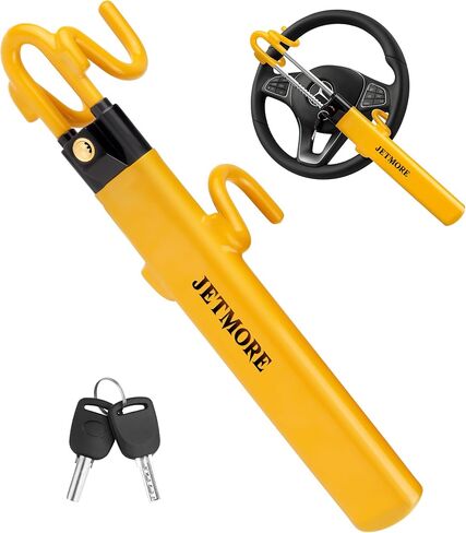 Steering Wheel Lock, Anti Theft Car Device with Adjustable Design, Car Lock in Compatibility, Car Wheel Lock with Reinforced Steel, Car Anti Theft Device with Tamper-Proof Bolts in Kuwait