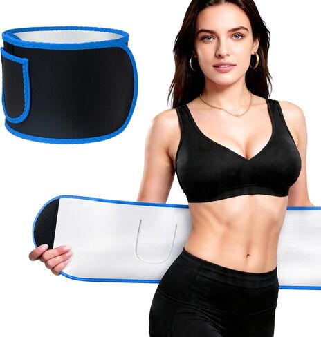 Waist Trainer for Women, Silver Nano Sweat Training Band, Adjustable Belly Wrap for Workout & Postpartum Support in Kuwait