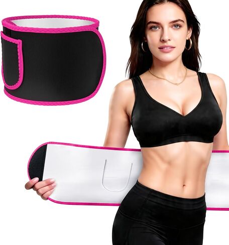 Waist Trainer for Women, Silver Nano Sweat Training Band, Adjustable Belly Wrap for Workout & Postpartum Support in Kuwait