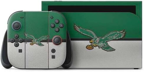 غلاف Skinit المخصص للألعاب متوافق مع نينتندو سويتش 2 (2025) مع Joy-Con - تصميم مرخص رسميًا من الدوري الوطني لكرة القدم الأمريكية فيلادلفيا إيجلز in Kuwait