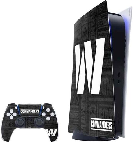 Skinit Decal Gaming Skin Compatible with PS5 Digital Edition Bundle - Officially Licensed NFL Washington Commanders Flag Design in Kuwait